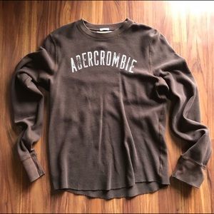 Abercrombie & Fitch muscle fit waffle LS tee.